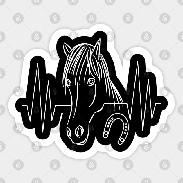 funny horse horses animal animals heartbeat horseshoe stable Sticker by rh_naturestyles